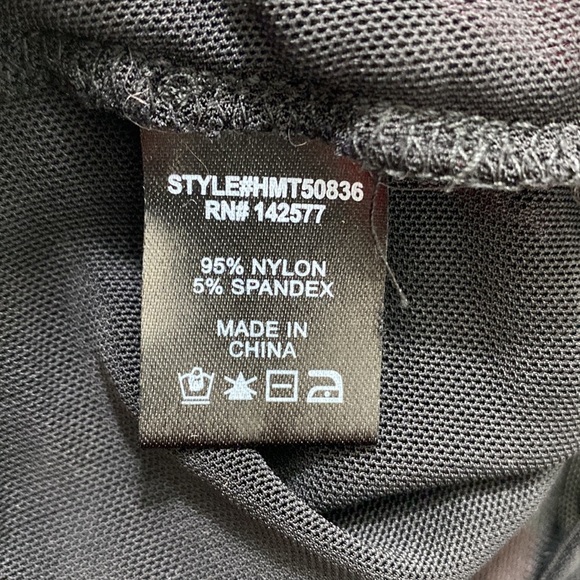 Sheer Black Embroidered rose body suit Sz M - Picture 5 of 6